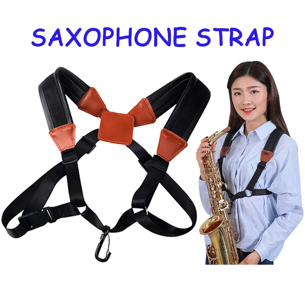 Saxophone Strap For Adult & Kids Shoulder Strap Harness for Alto Tenor Soprano Saxophone